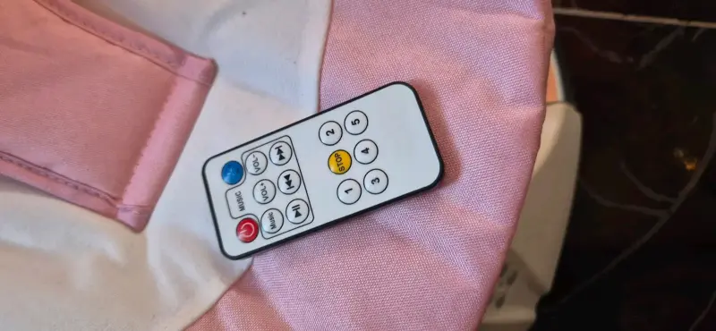 Silla mecedora para bebé rosa - 4