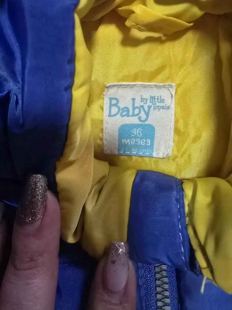 Chaqueta infantil azul y amarilla - 3