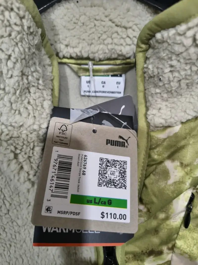 Chaqueta de polar beige con detalles Puma - 2