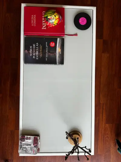 Mesa de centro vidrio blanco - miniatura 3