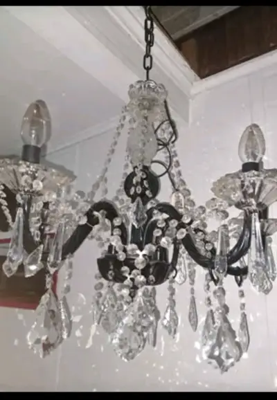 Lámpara colgante con cristales - miniatura 1