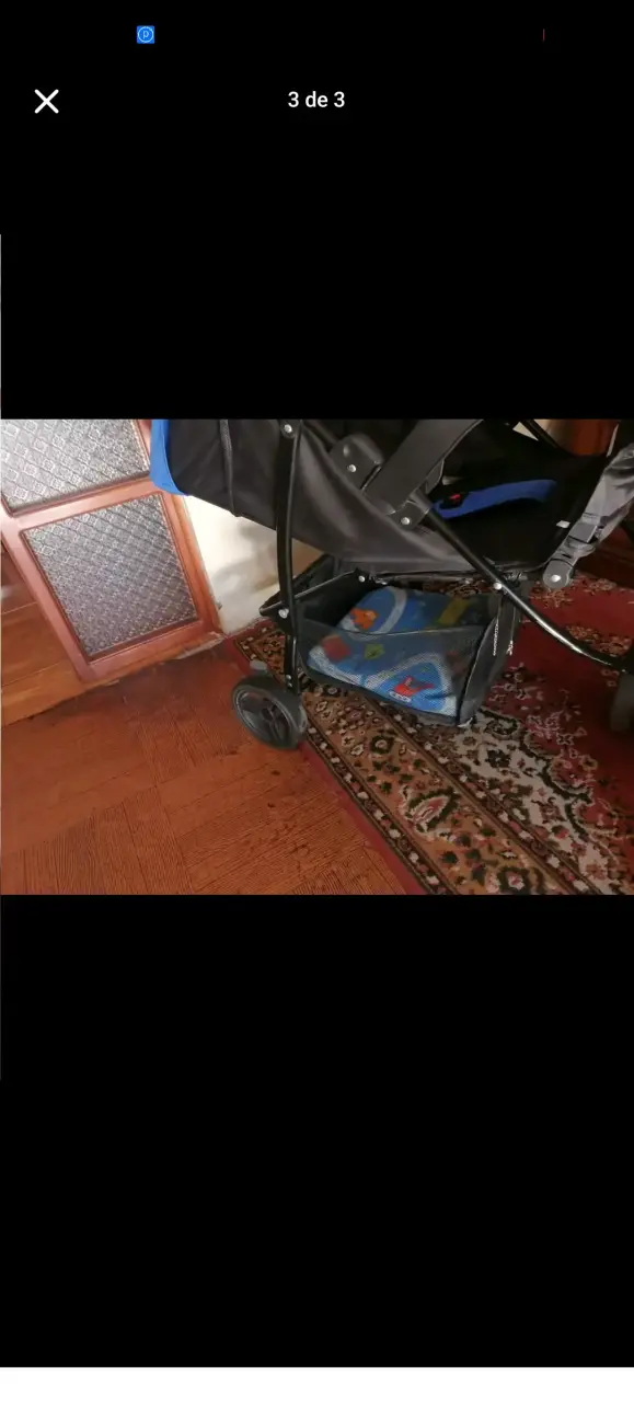 Coche de bebé azul y negro - 2