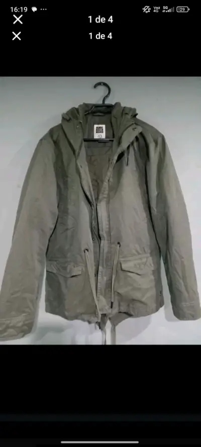 Parka verde con capucha hombre - miniatura 1