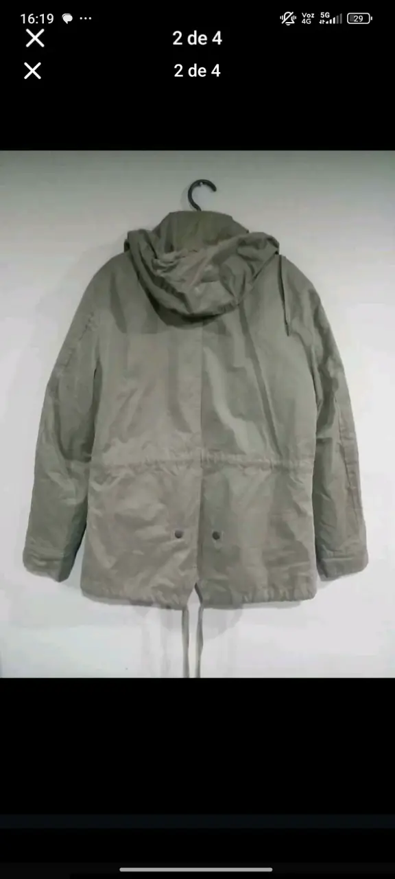 Parka verde con capucha hombre - 2