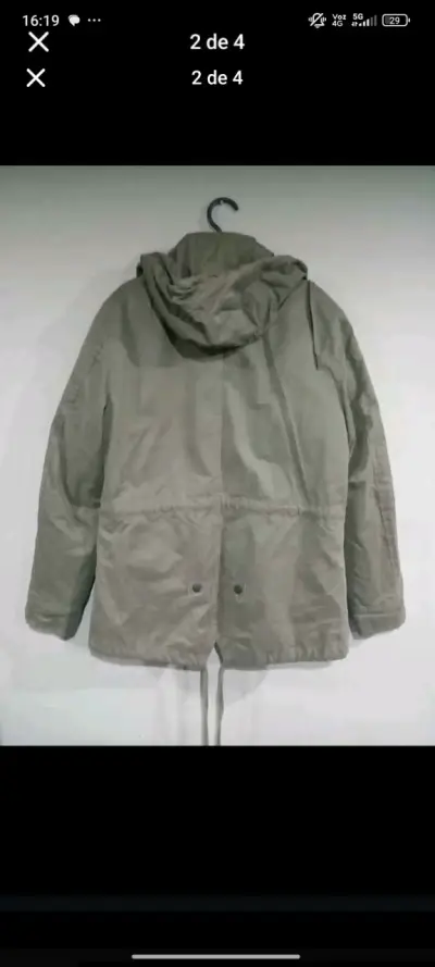Parka verde con capucha hombre - miniatura 2