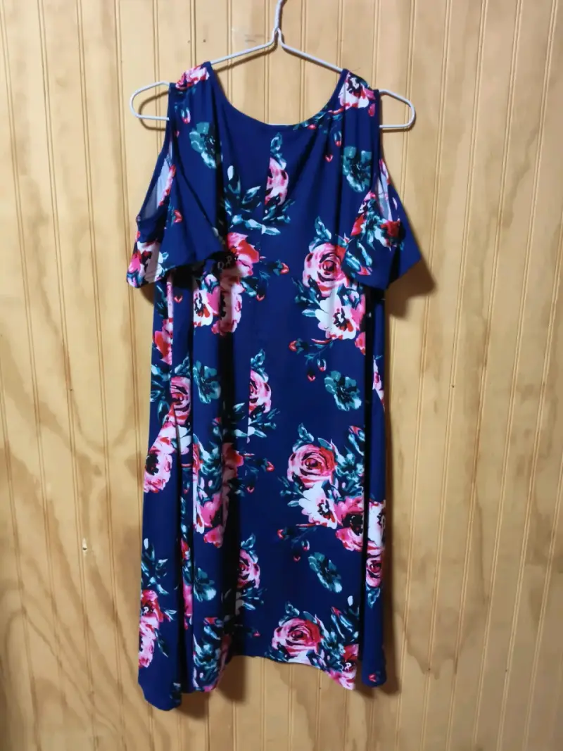 Vestido azul floral - 2