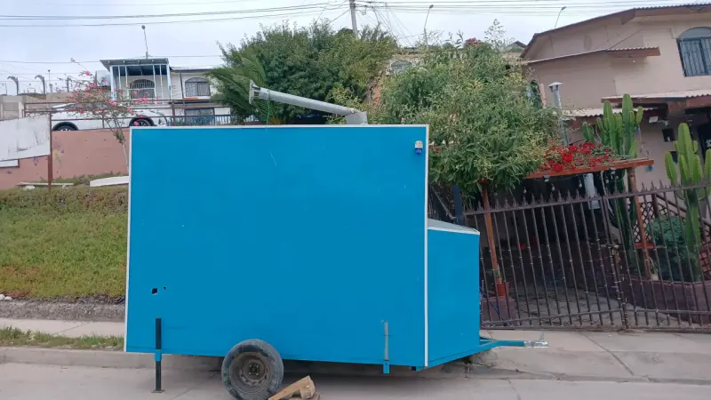 Carrito de comida azul con ventana - 4