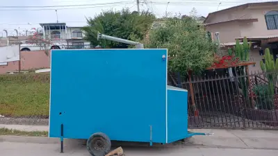 Carrito de comida azul con ventana - miniatura 4