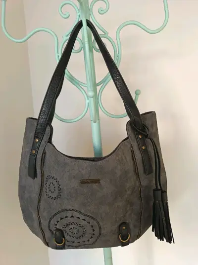 Cartera gris con diseño mandala Secret - miniatura 1