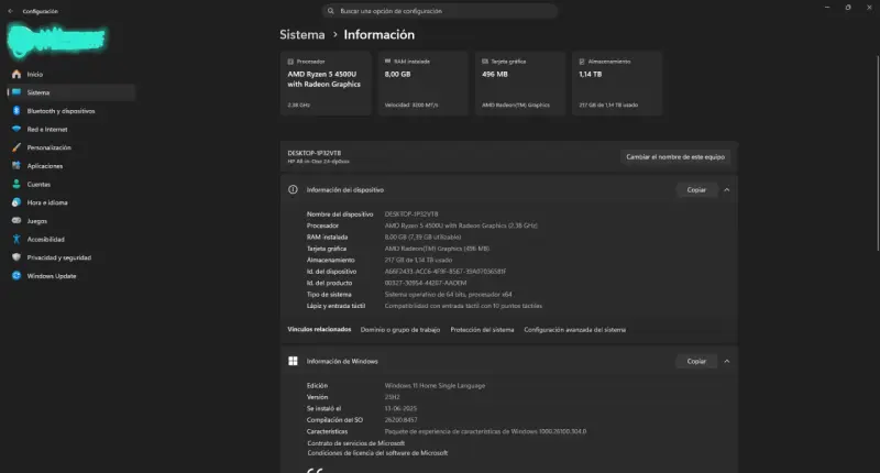 Computador HP All-in-One 24" Táctil - AMD Ryzen 5 - 6