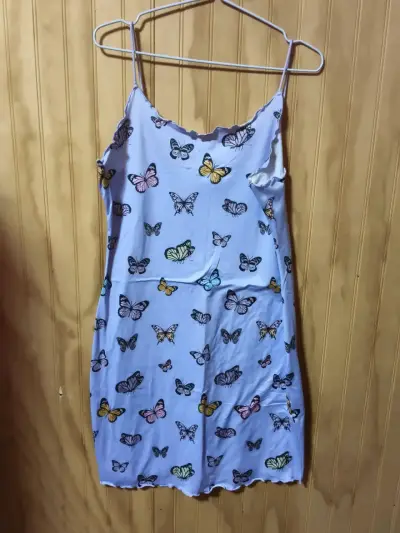 Vestido estampado floral lila - miniatura 1