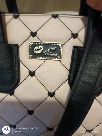 Cartera beige con detalles negros - miniatura 3
