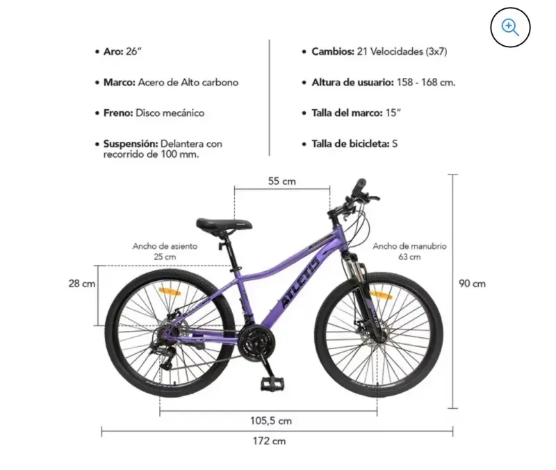 Bicicleta Mountain Bike Cruise Aro 26" 21 Vel Muje - 6
