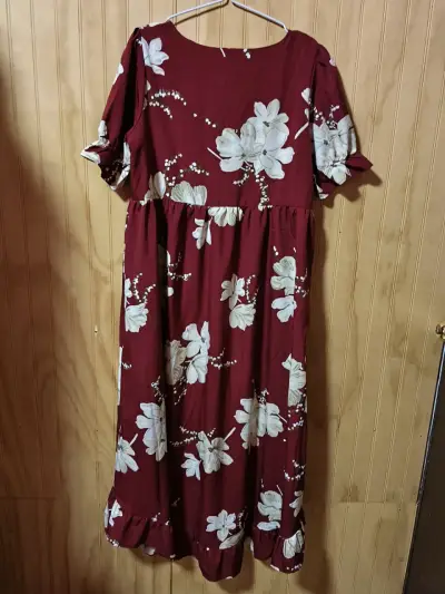 Vestido floral rojo - miniatura 2