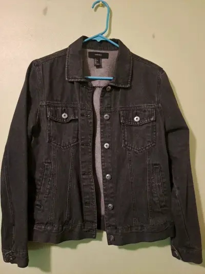 Chaqueta negra de mezclilla - miniatura 1