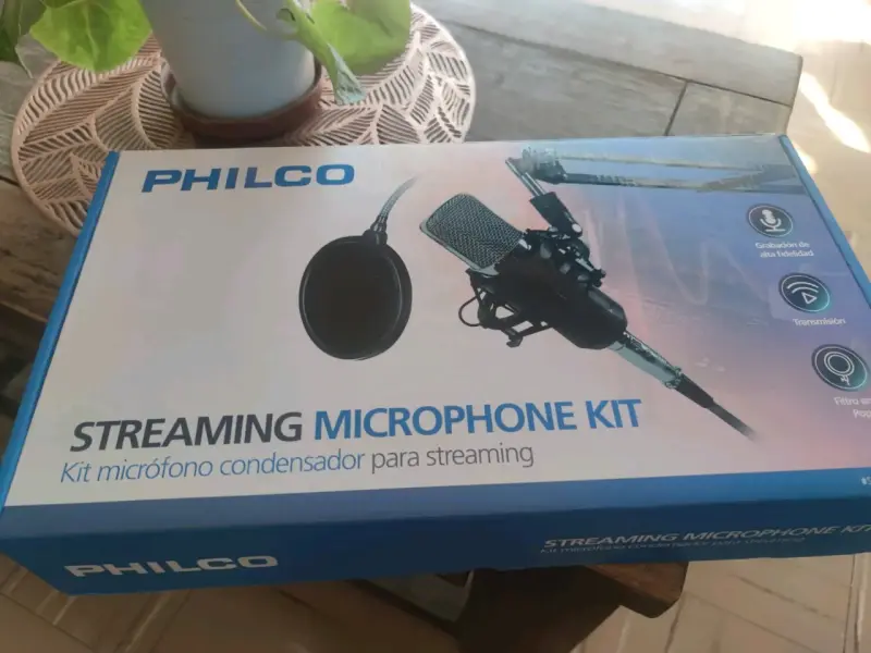 Kit micrófono para streaming Philco