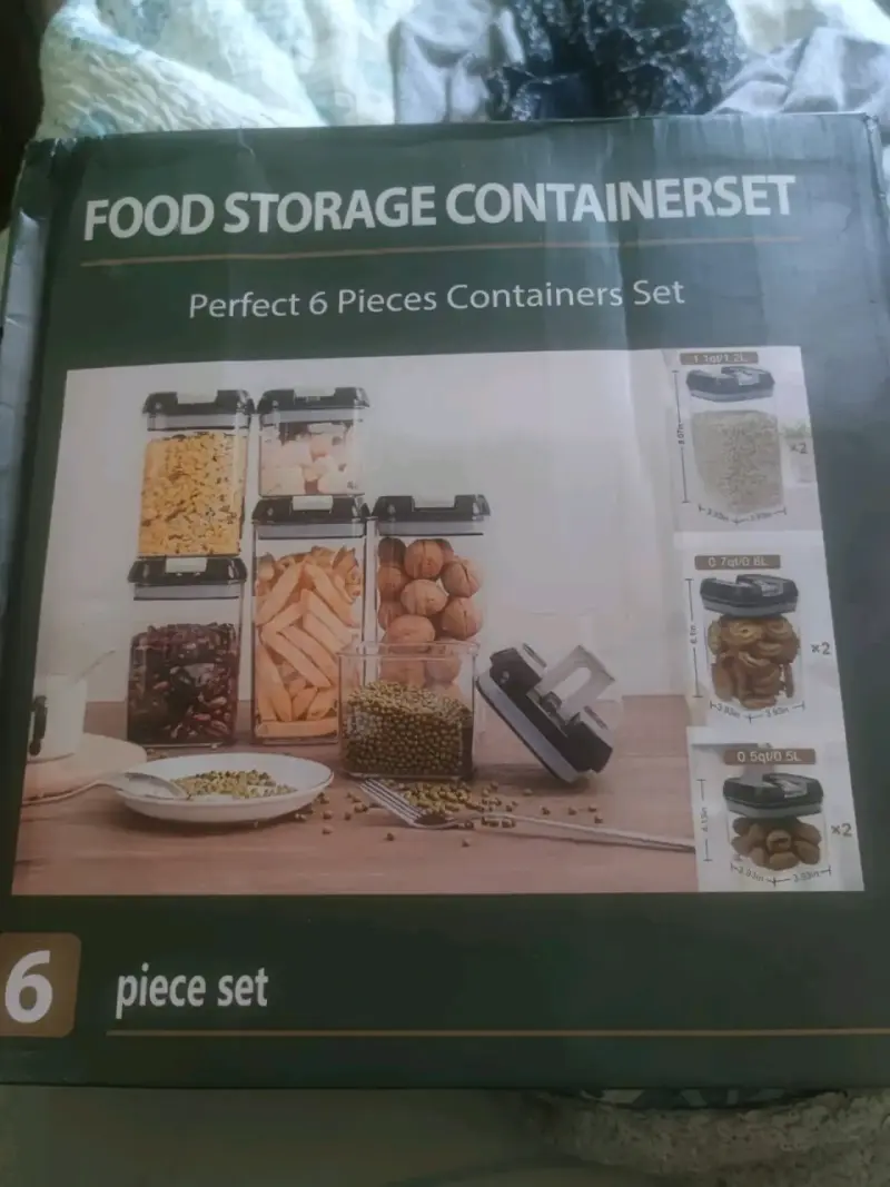 Conjunto de 6 contenedores de alimentos