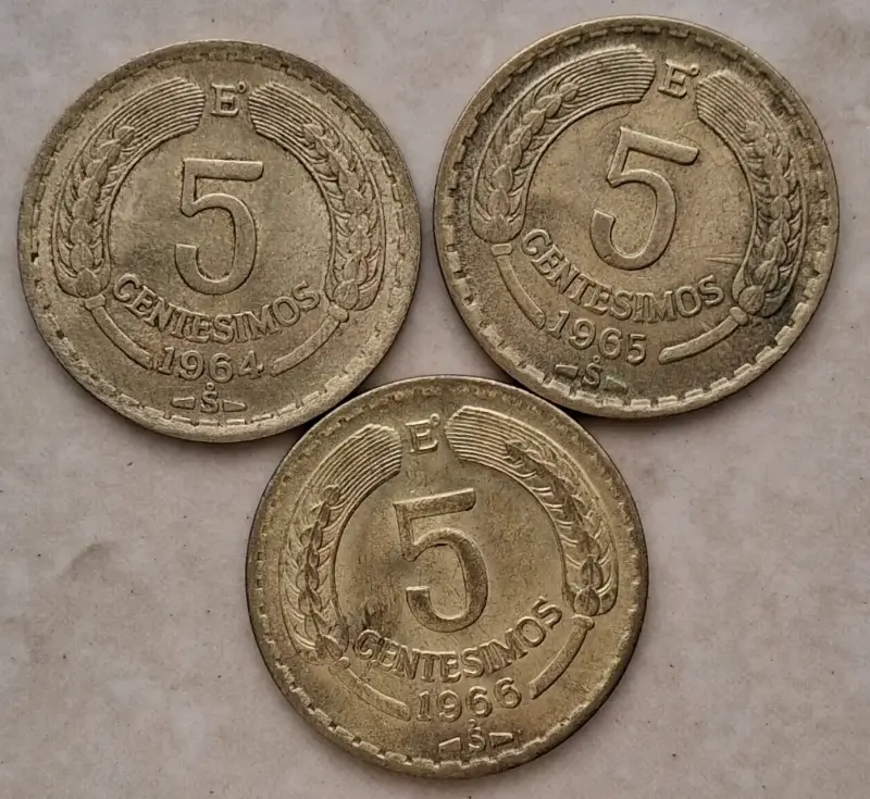 Monedas Chile  de 5 centésimos 1964-1966 - 1