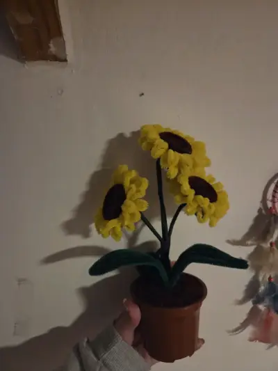 Florero con girasoles sintético - miniatura 1