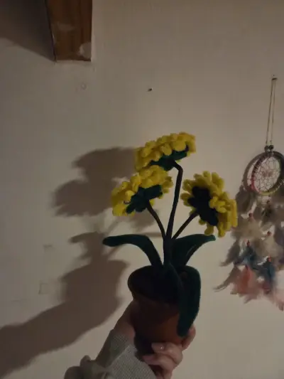 Florero con girasoles sintético - miniatura 2