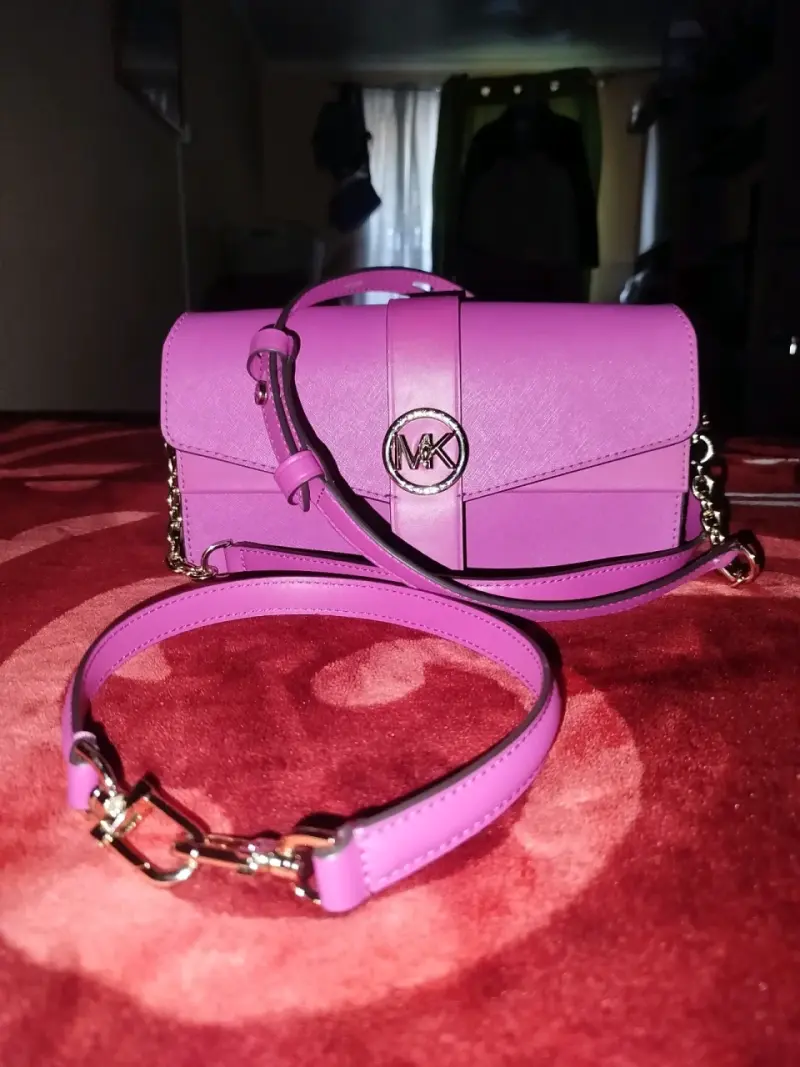 Cartera rosada con dos tipos de correa ajustable - 4