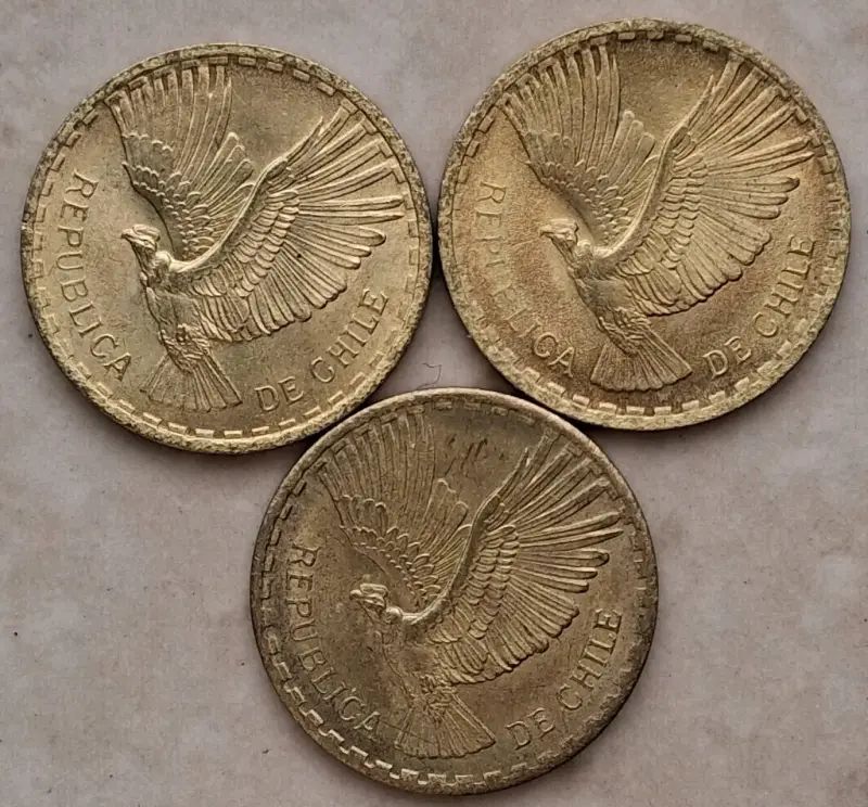 Monedas antiguas Chile 2 centésimos - 2