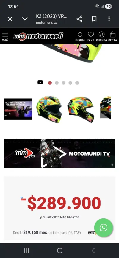 Casco de motocicleta colorido - miniatura 5