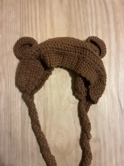 Gorros de crochet oso y rana - miniatura 2
