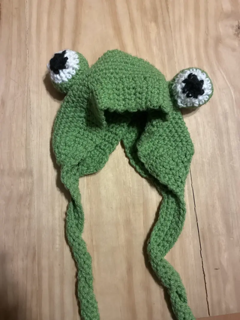 Gorros de crochet oso y rana - 3
