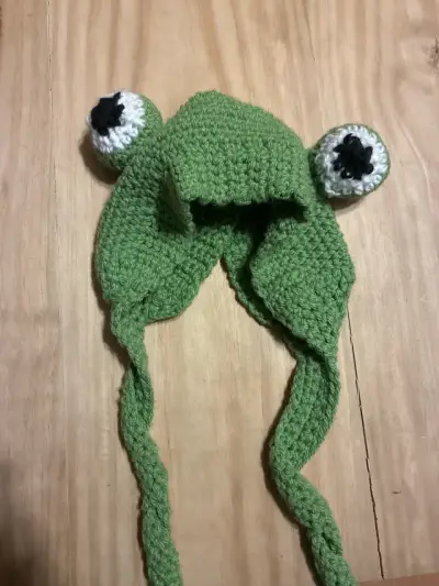 Gorros de crochet oso y rana - miniatura 3