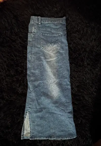 Falda larga de jeans - miniatura 2