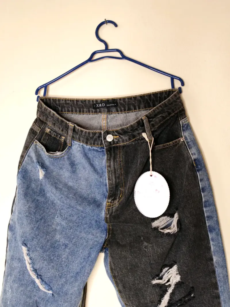 Jeans bicolor desgastados X&D - 2