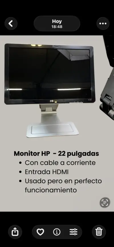 Monitor HP de 22 pulgadas - miniatura 1