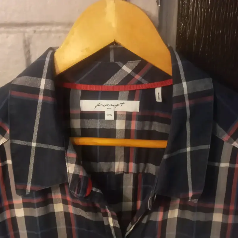 Camisa a cuadros azul y rojo L - 2