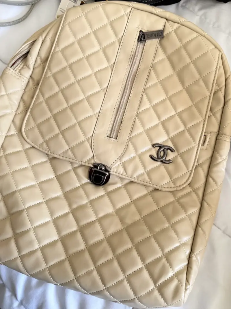 Mochila beige acolchada - 3