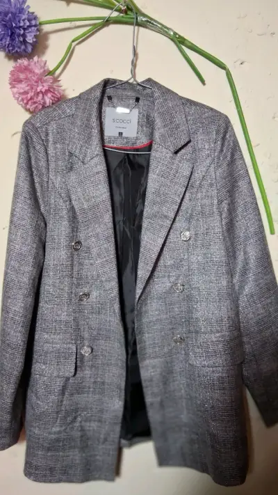 Blazer a cuadros gris - miniatura 1