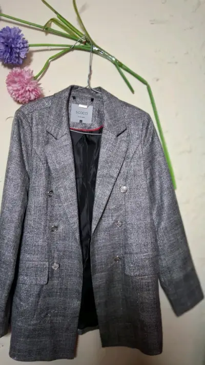 Blazer a cuadros gris - miniatura 4