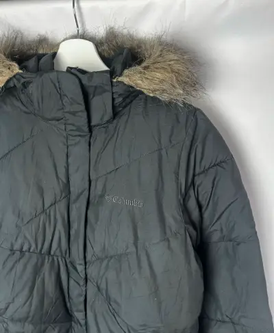 Parka negra Columbia con capucha - miniatura 2