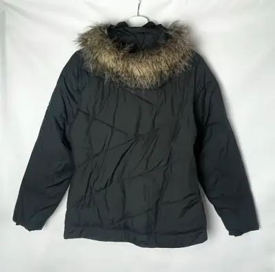 Parka negra Columbia con capucha - miniatura 3