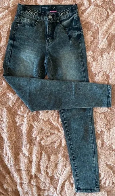 Jeans gris Kimera talla 36 - miniatura 1