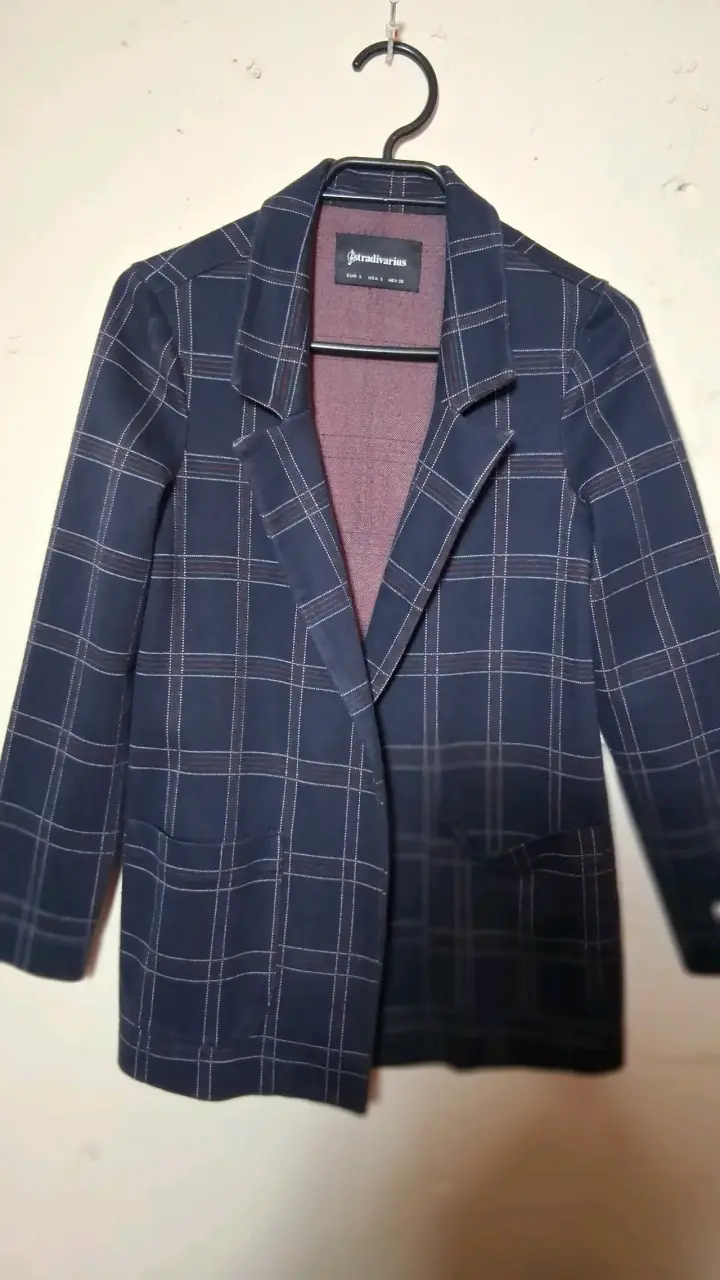 Blazer de cuadros azul - 2