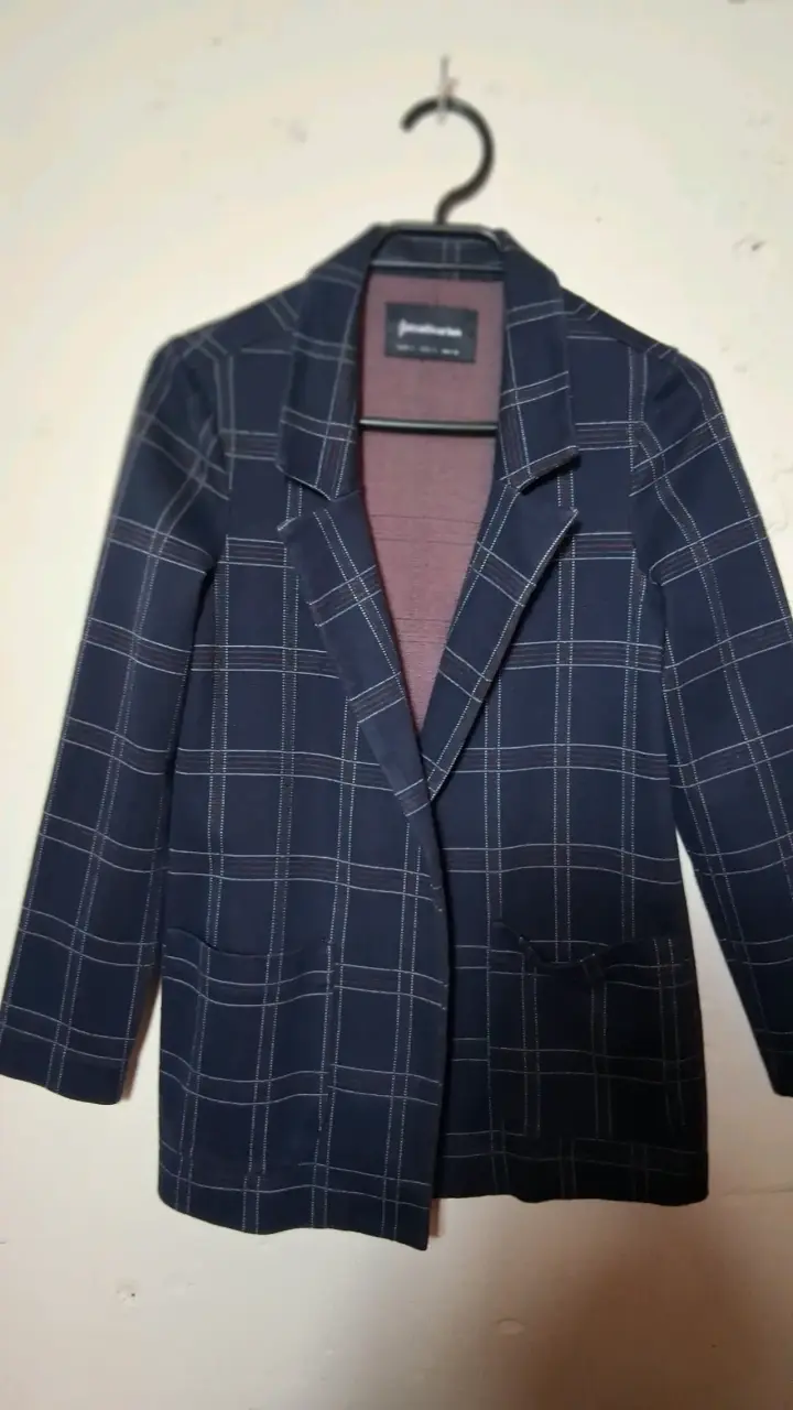 Blazer de cuadros azul - 3