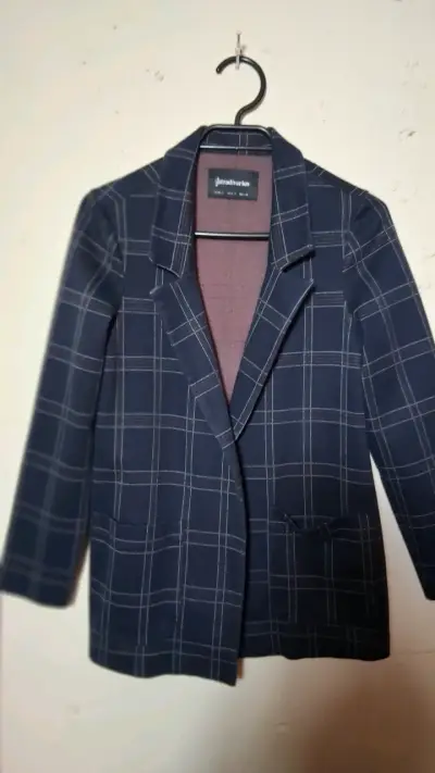 Blazer de cuadros azul - miniatura 4