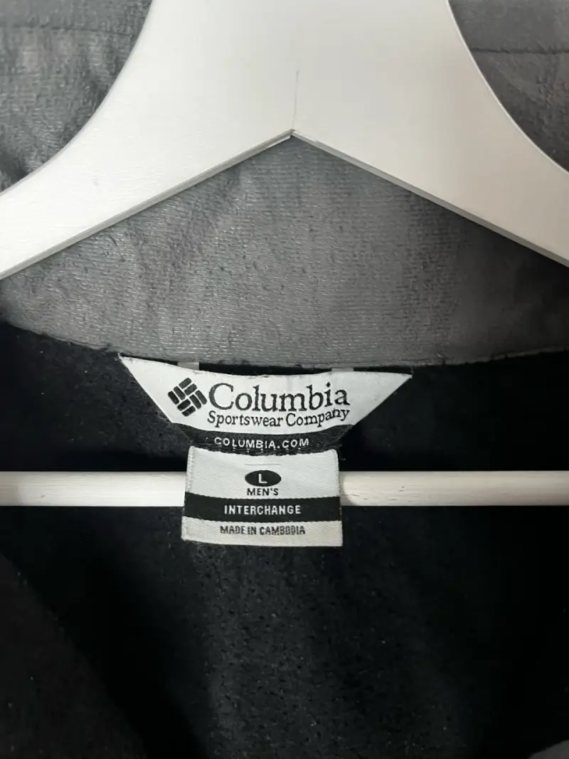Chaqueta polar Columbia gris y negra - 4