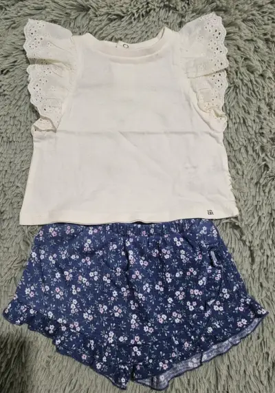 Conjunto infantil blanco y azul - miniatura 1