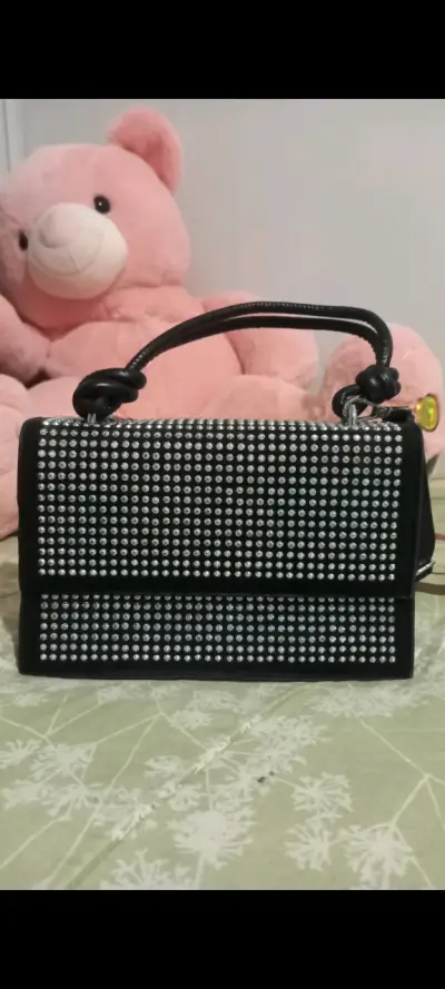 Cartera negra con cristales - miniatura 1