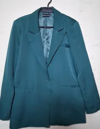 Blazer verde oscuro elegante - miniatura 1