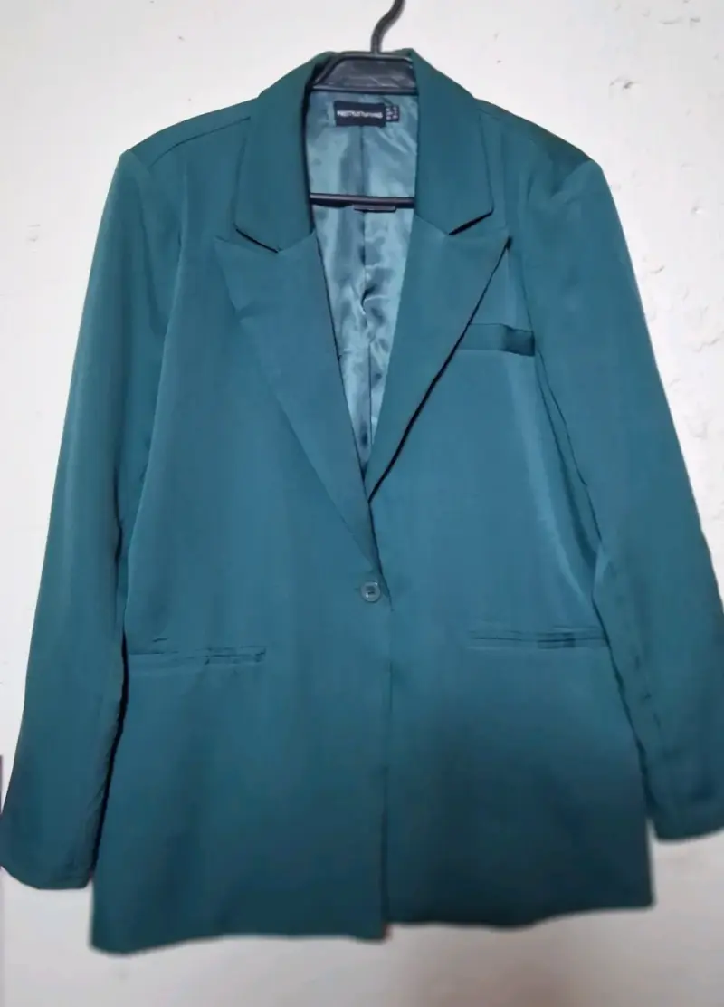 Blazer verde oscuro elegante - 3