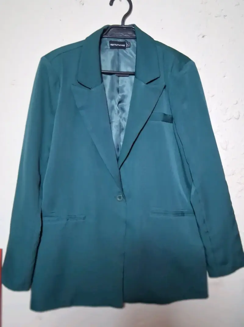 Blazer verde oscuro elegante - 4