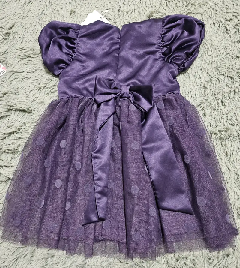 Vestido de niña morado elegante - 2